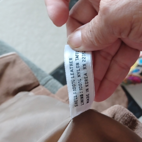 Vintage Split End Ltd Tan Suede Open Front, high collar Jacket Size 11/12 - Picture 8 of 8